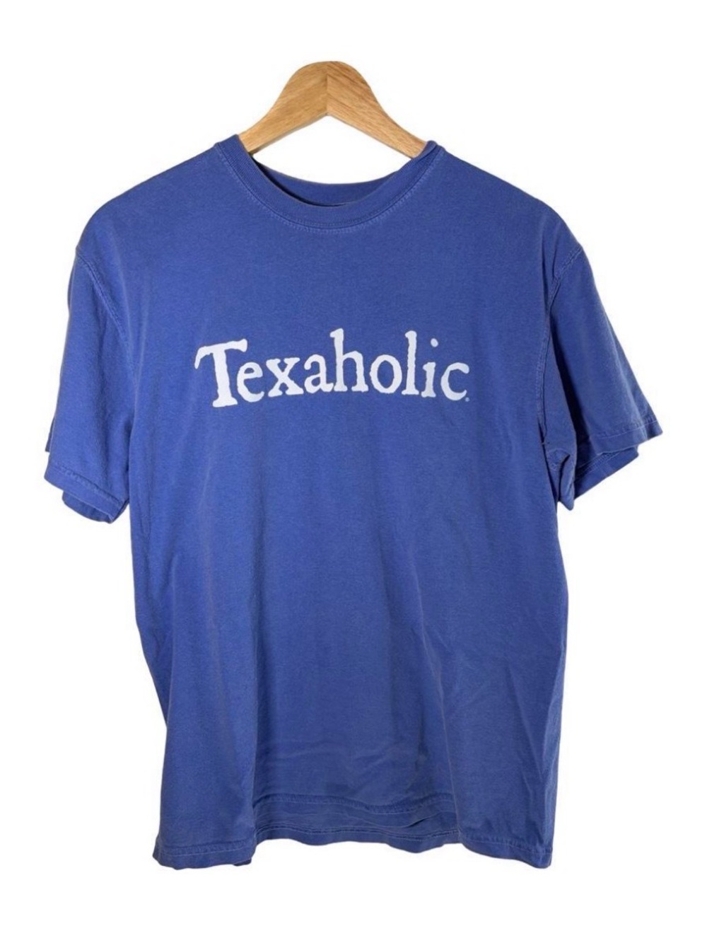 Comfort colors Texaholic heathered Blue Graphic short sleeve tee medium